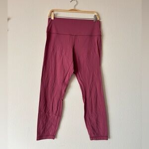 Lululemon Berry Pink/red High Waisted Leggings Size 12